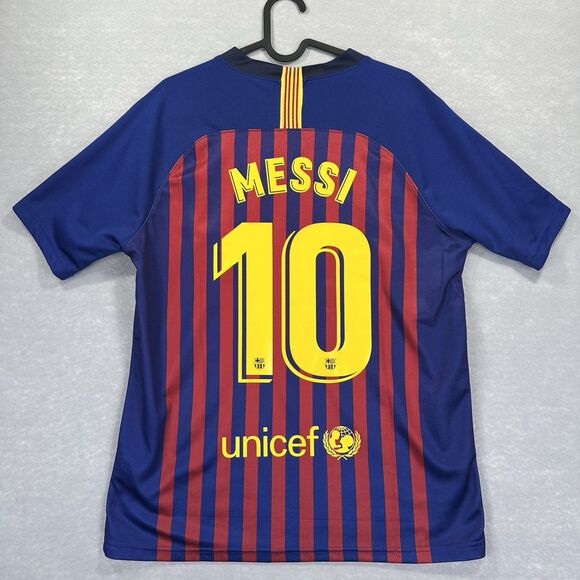 Nike Lionel Messi FC Barcelona 2018 Medium Jersey Embroidered Patches - See Info - Picture 2 of 16